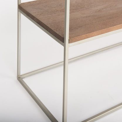 Mercana - Morris I 63L x 15W x 31H Brown Wood w/ Silver Metal Frame 2 Drawer Console Table - 69102_CLOSEOUT view 11