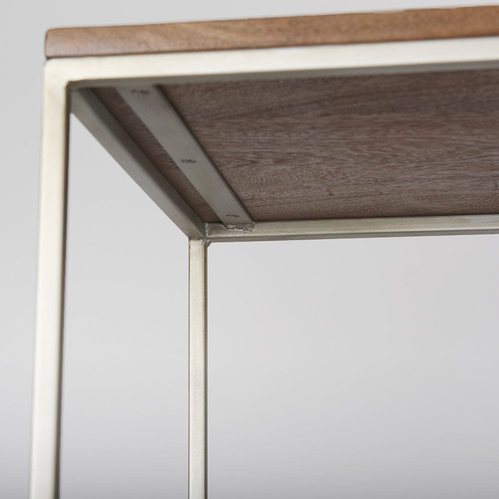 Mercana - Morris III 47.25 X 15 X 75.5 Brown Wood and Silver Metal Frame 6 Shelf Shelving Unit - 69104 view 7