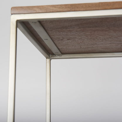 Mercana - Morris III 47.25 X 15 X 75.5 Brown Wood and Silver Metal Frame 6 Shelf Shelving Unit - 69104 view 7