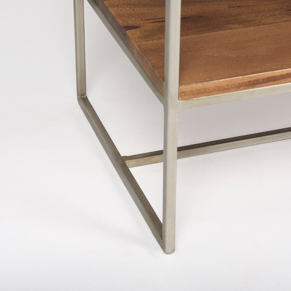 Mercana - Morris III 47.25 X 15 X 75.5 Brown Wood and Silver Metal Frame 6 Shelf Shelving Unit - 69104 view 11