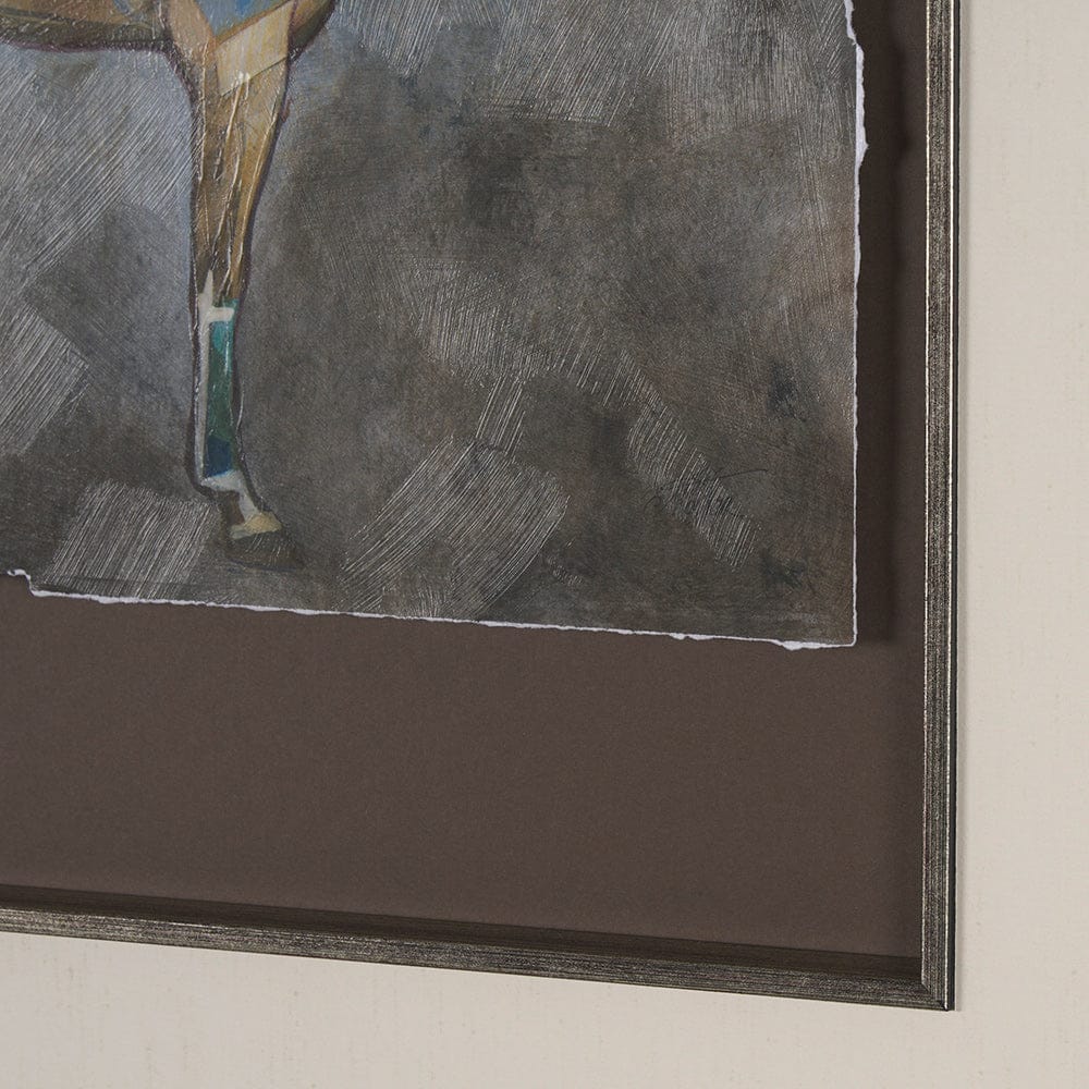 Mercana - Mosaic Horse II by Mercana Studio a Hand Embellished Framed Art Print Matted under Glass - 15679 view 6