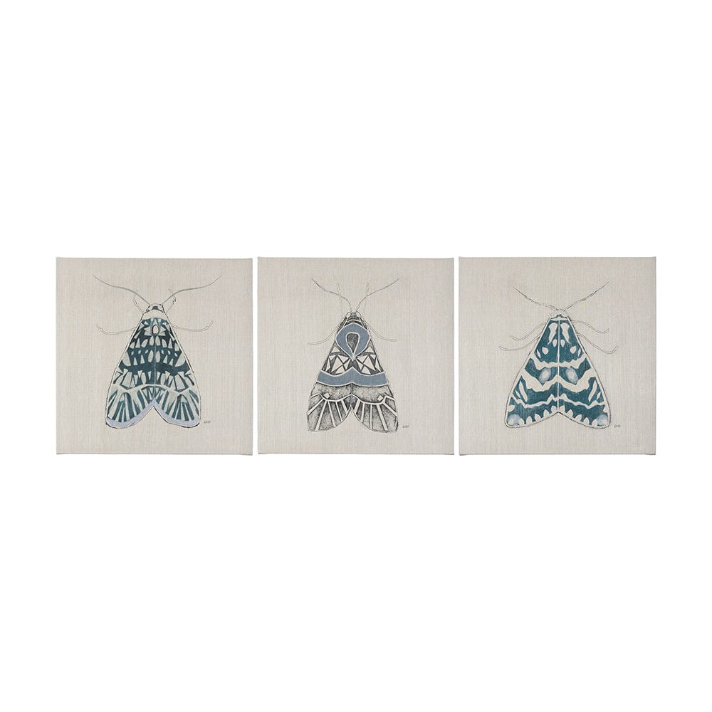 Mercana - Moth Blue I by Mercana Studio a Hand Embellished Textured Canvas - 102214-L view 9