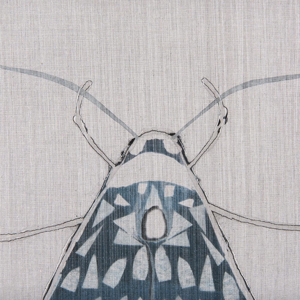 Mercana - Moth Blue I by Mercana Studio a Hand Embellished Textured Framed Art Print - 14308 view 6