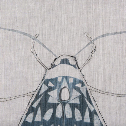Mercana - Moth Blue I by Mercana Studio a Hand Embellished Textured Framed Art Print - 14308 view 6