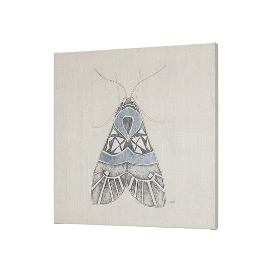 Mercana - Moth Blue II by Mercana Studio a Hand Embellished Textured Canvas - 102215-S view 2