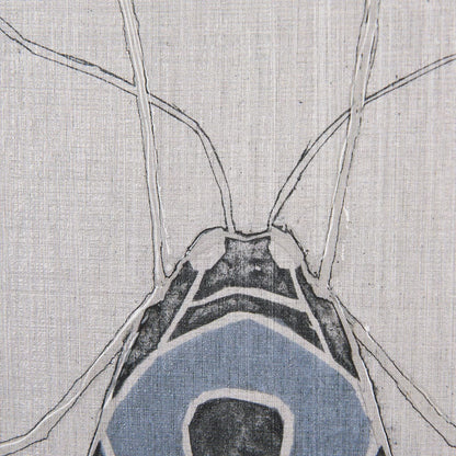 Mercana - Moth Blue II by Mercana Studio a Hand Embellished Textured Framed Art Print - 14309 view 6
