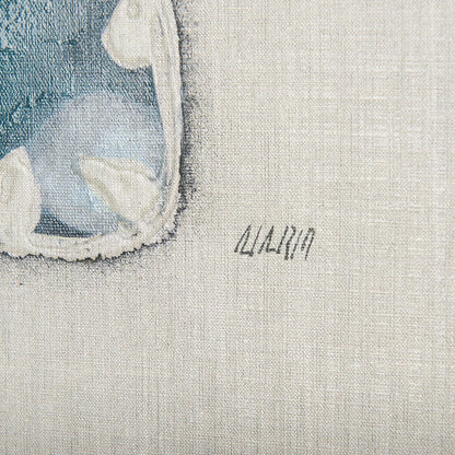 Mercana - Moth Blue III by Mercana Studio a Hand Embellished Textured Canvas - 102216-L view 6
