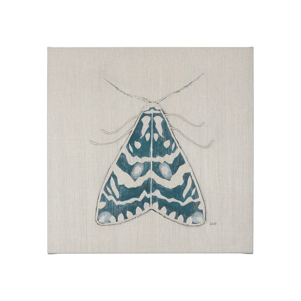 Mercana - Moth Blue III by Mercana Studio a Hand Embellished Textured Canvas - 102216-S view 1
