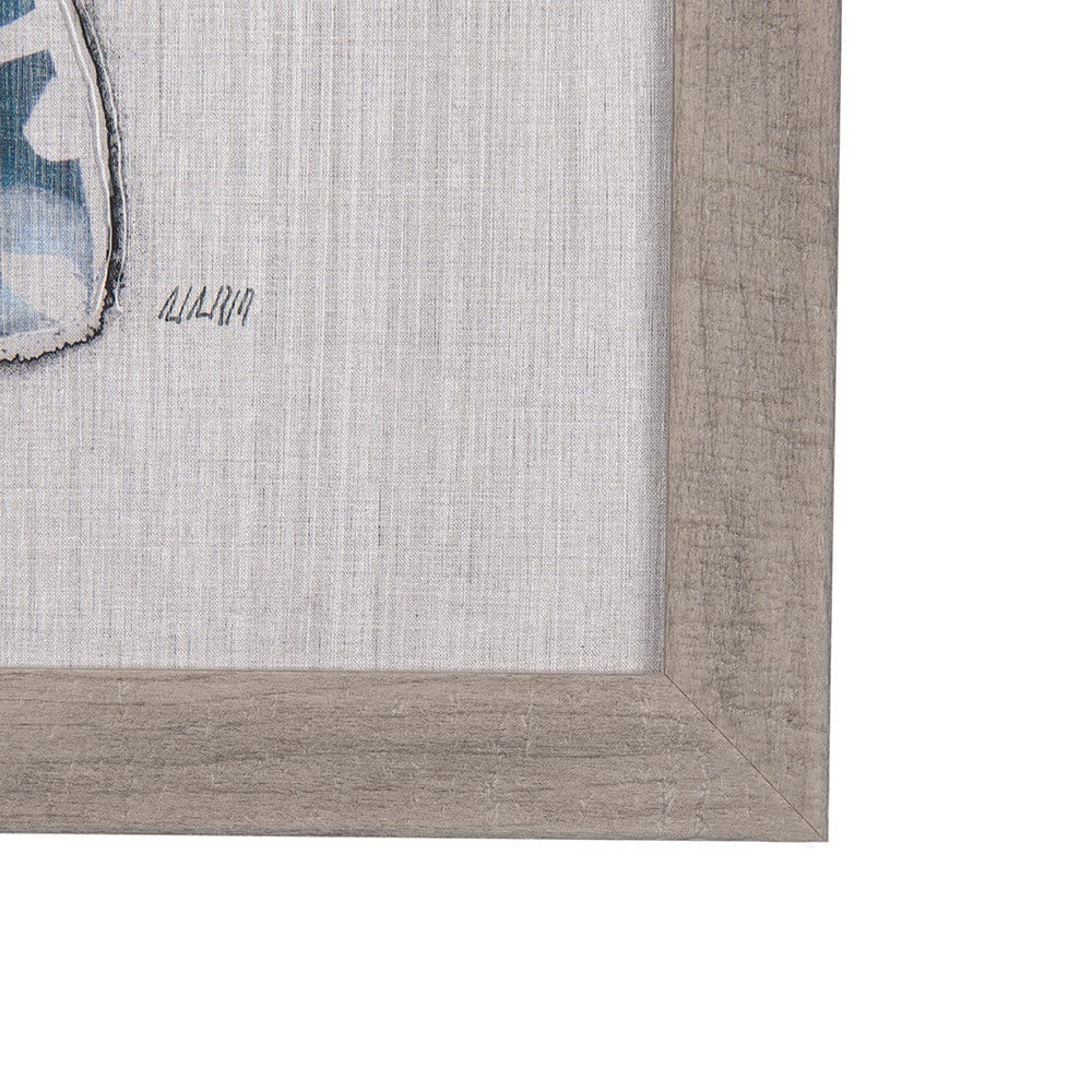 Mercana - Moth Blue III by Mercana Studio a Hand Embellished Textured Framed Art Print - 14310 view 3