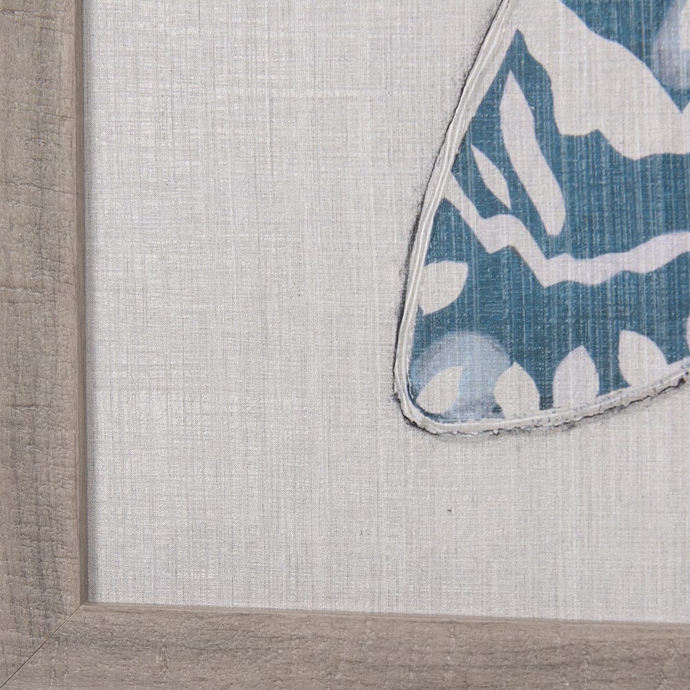 Mercana - Moth Blue III by Mercana Studio a Hand Embellished Textured Framed Art Print - 14310 view 5