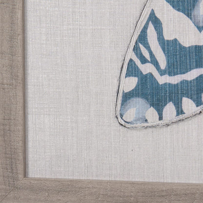 Mercana - Moth Blue III by Mercana Studio a Hand Embellished Textured Framed Art Print - 14310 view 5