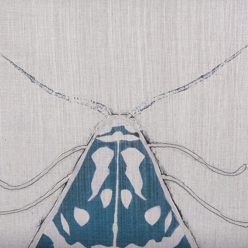 Mercana - Moth Blue III by Mercana Studio a Hand Embellished Textured Framed Art Print - 14310 view 6