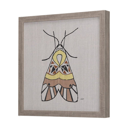 Mercana - Moth II by Mercana Studio a Hand Embellished Textured Framed Art Print - 14312 view 2