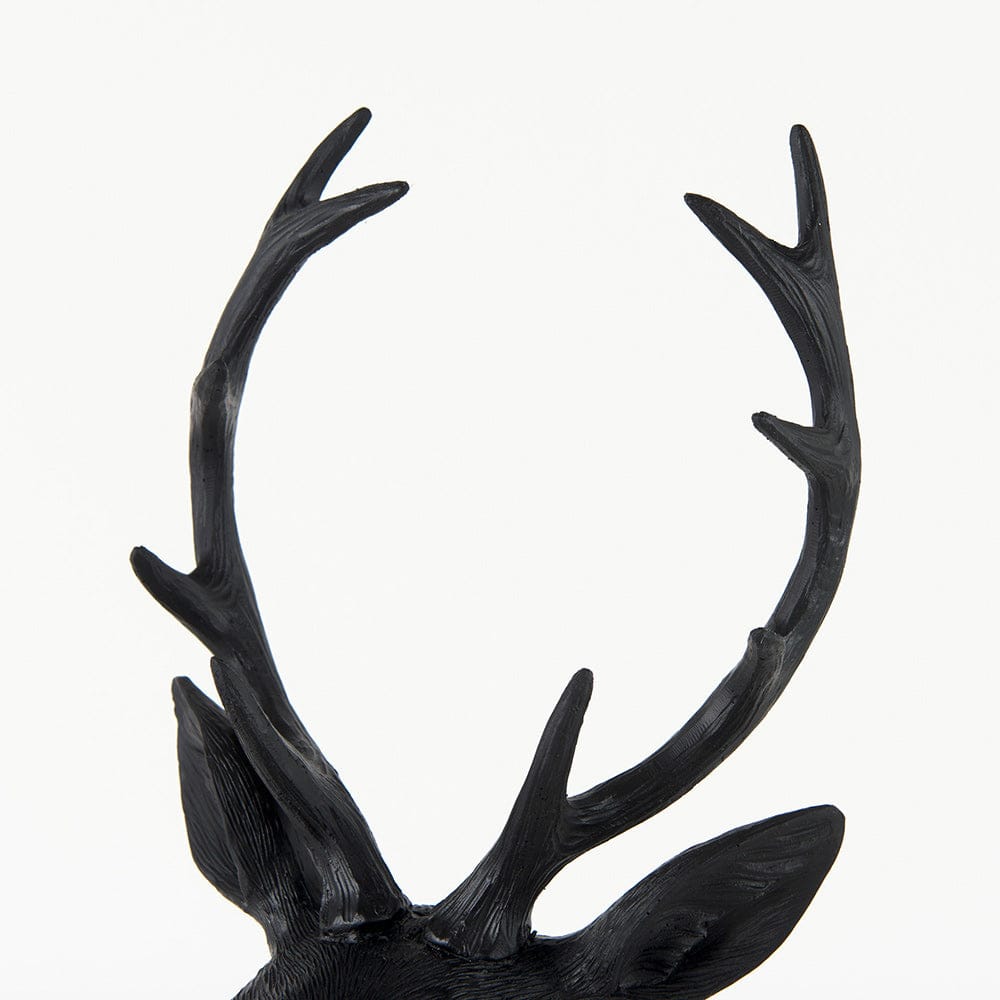 Mercana - Mozart 8.2L x 6.0W x 22.5H Black Painted Resin Deer Bust - 69288 view 5