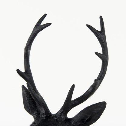 Mercana - Mozart 8.2L x 6.0W x 22.5H Black Painted Resin Deer Bust - 69288 view 5