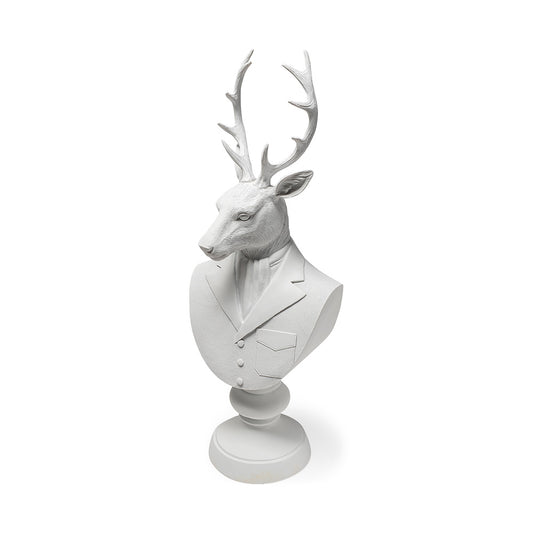 Mercana - Mozart 8L x 6W White Resin Deer In A Suit - 57901 view 1