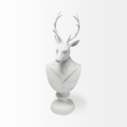 Mercana - Mozart 8L x 6W White Resin Deer In A Suit - 57901 view 2