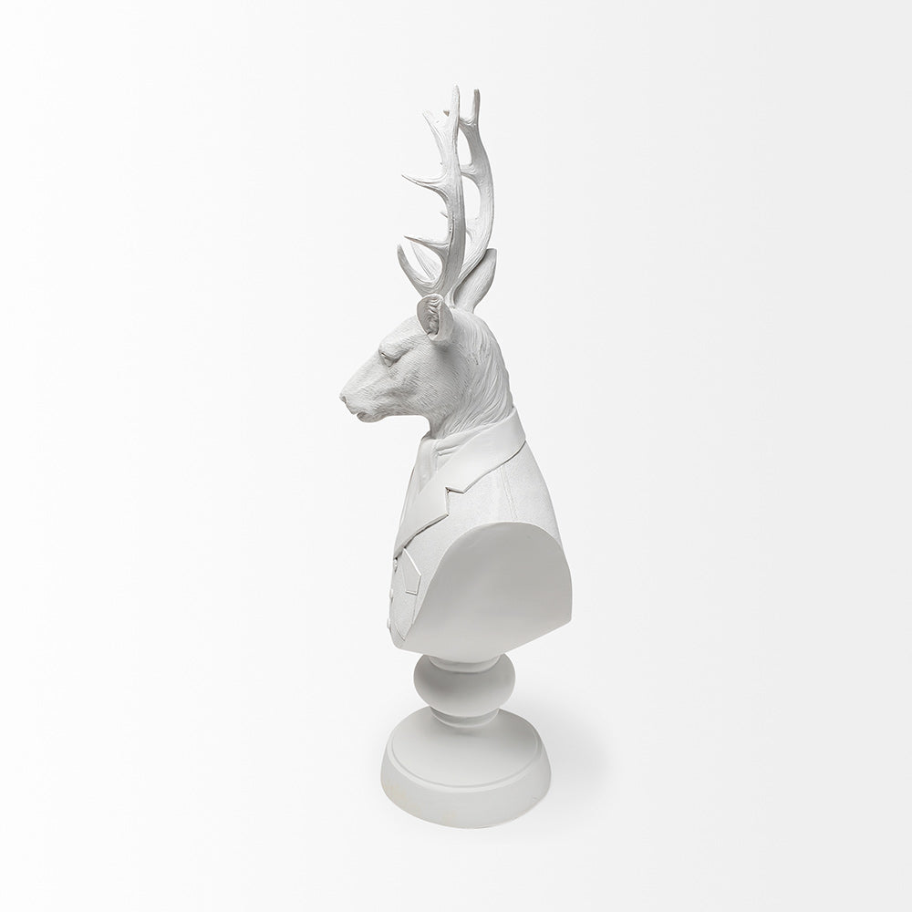 Mercana - Mozart 8L x 6W White Resin Deer In A Suit - 57901 view 3