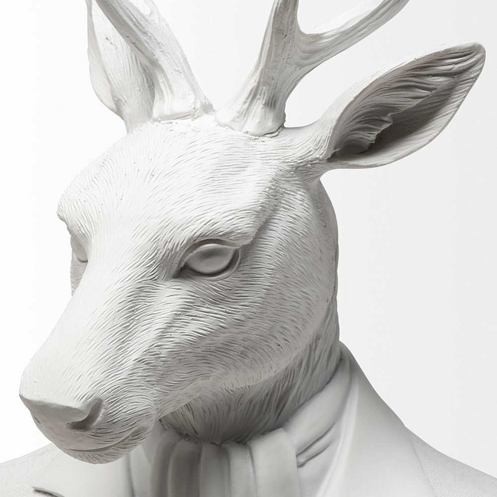 Mercana - Mozart 8L x 6W White Resin Deer In A Suit - 57901 view 6