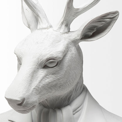 Mercana - Mozart 8L x 6W White Resin Deer In A Suit - 57901 view 6
