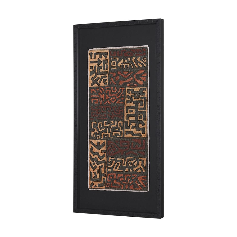 Mercana - Mud Cloth Tapestry I by Mercana Studio a Hand Embellished Framed Art Print Matted under Glass - 15689 view 2