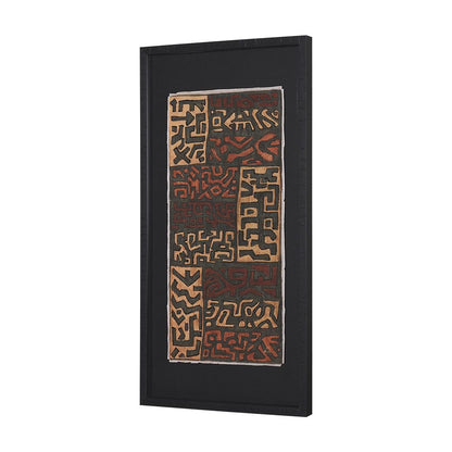Mercana - Mud Cloth Tapestry I by Mercana Studio a Hand Embellished Framed Art Print Matted under Glass - 15689 view 2