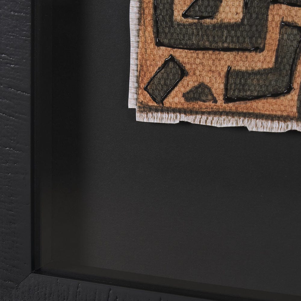 Mercana - Mud Cloth Tapestry I by Mercana Studio a Hand Embellished Framed Art Print Matted under Glass - 15689 view 5