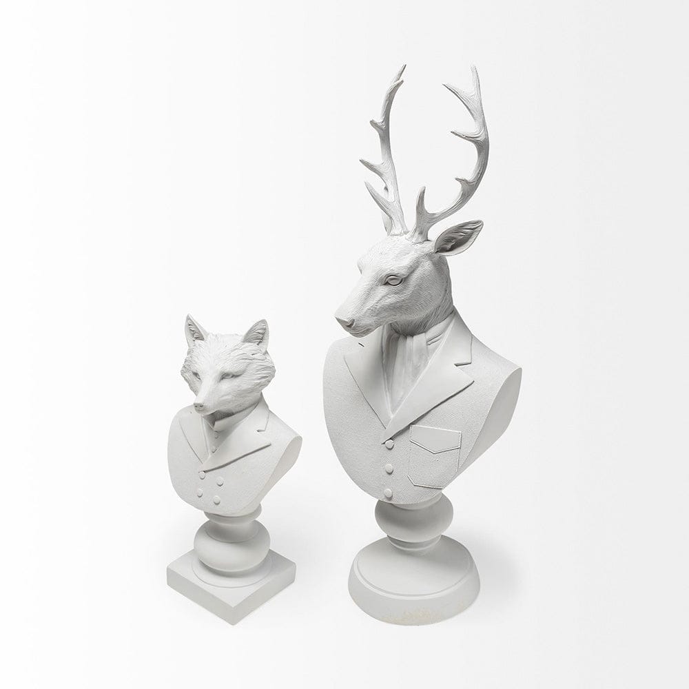 Mercana - Murray 6L x 5W White Resin Business Fox - 57900 view 8