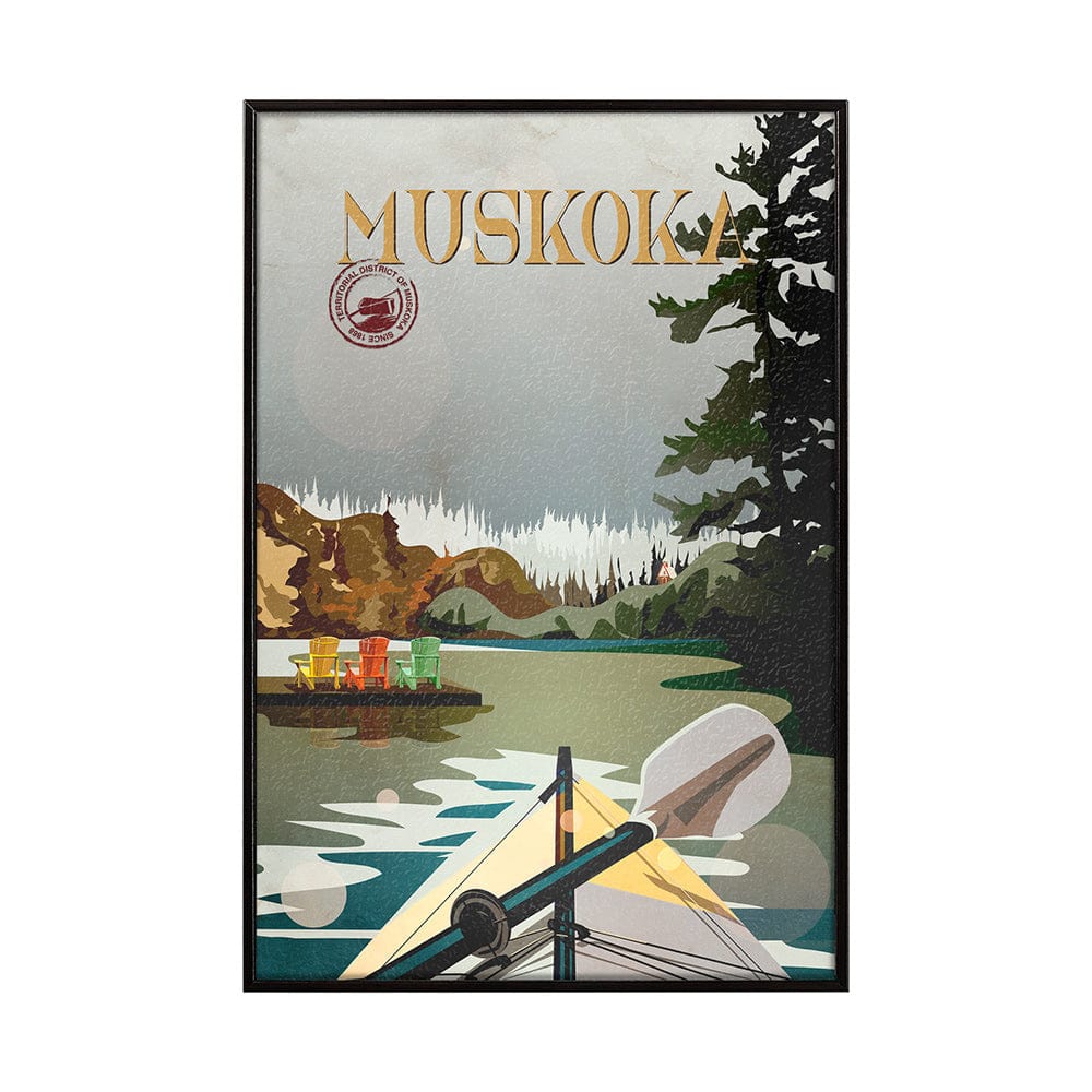 Mercana - Muskoka Go Canada SM by Mercana Studio a Hand Embellished Decograph Framed Art Print - 14401 view 1