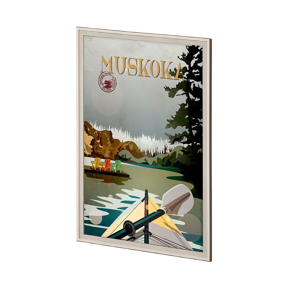 Mercana - Muskoka Go Canada XL by Mercana Studio a Hand Embellished Decograph Framed Art Print under Glass - 14403 view 2