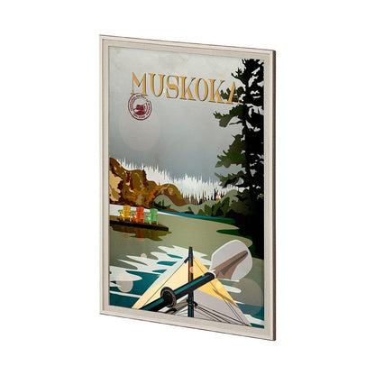 Mercana - Muskoka Go Canada XL by Mercana Studio a Hand Embellished Decograph Framed Art Print under Glass - 14403 view 2