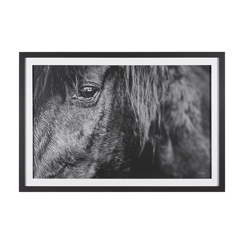 Mercana - Mustang by Nathan Larson a Hand Embellished Framed Art Print Matted under Glass - 15493 view 1