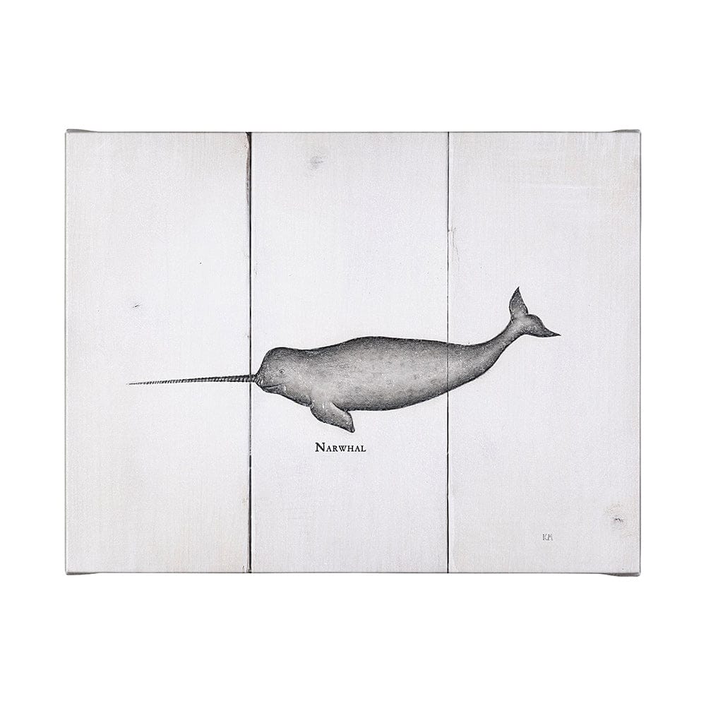 Mercana - Narwhal by Mercana Studio a Hand Embellished Textured Canvas - 101865-L view 1