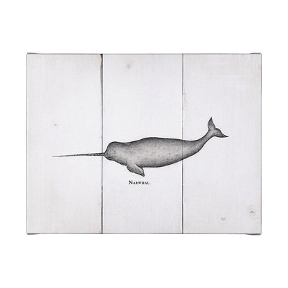 Mercana - Narwhal by Mercana Studio a Hand Embellished Textured Canvas - 101865-L view 1