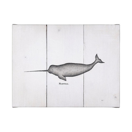 Mercana - Narwhal by Mercana Studio a Hand Embellished Textured Canvas - 101865-L view 1