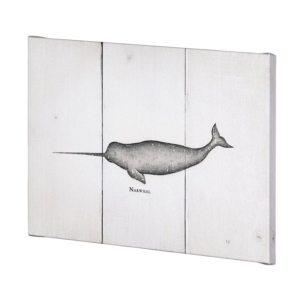 Mercana - Narwhal by Mercana Studio a Hand Embellished Textured Canvas - 101865-L view 2