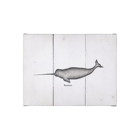 Mercana - Narwhal by Mercana Studio a Hand Embellished Textured Canvas - 101865-S view 1