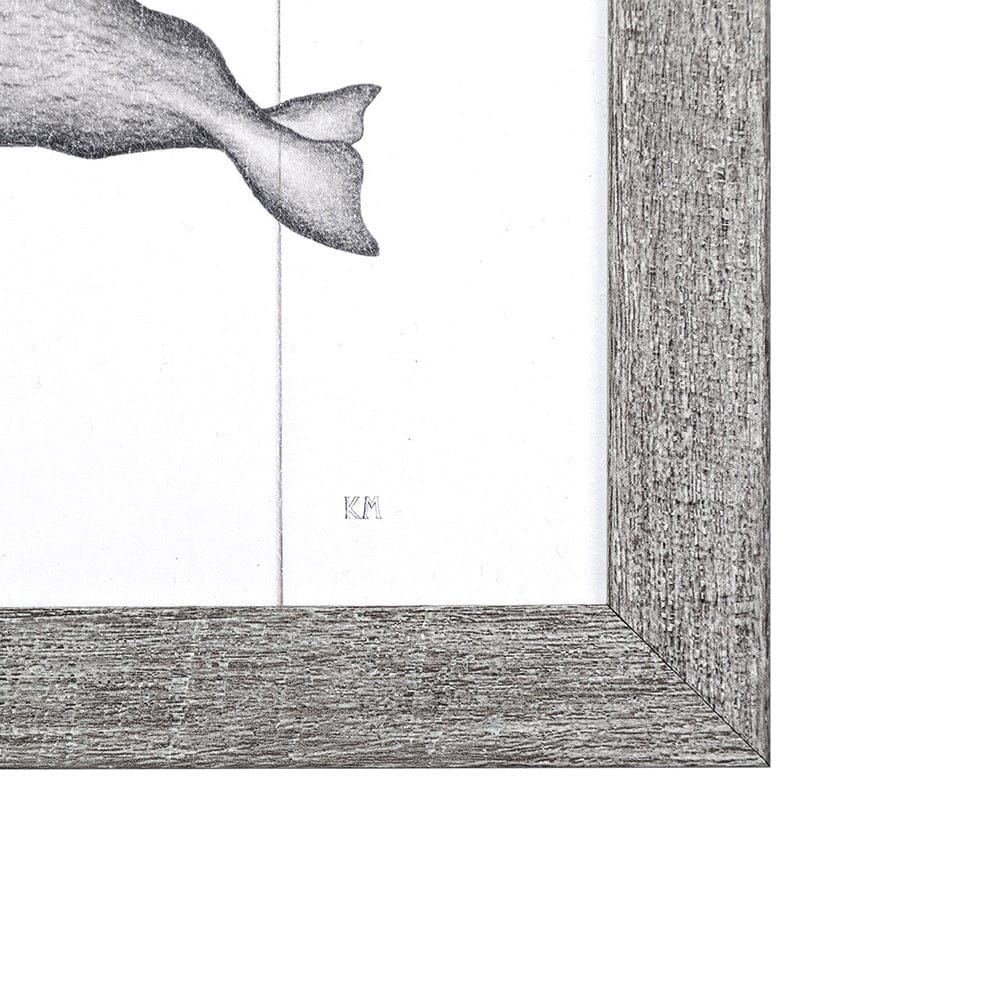 Mercana - Narwhal by Mercana Studio a Hand Embellished Textured Framed Art Print - 13561 view 3