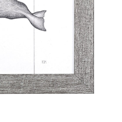 Mercana - Narwhal by Mercana Studio a Hand Embellished Textured Framed Art Print - 13561 view 3