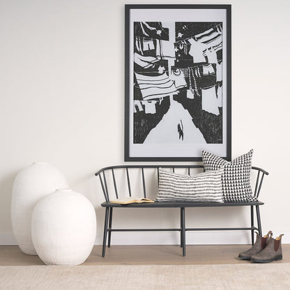 Mercana - National Laundry Day by Mercana Studio Hand Embellished Textured Framed Art Print Matted under Glass - 14695 view 8