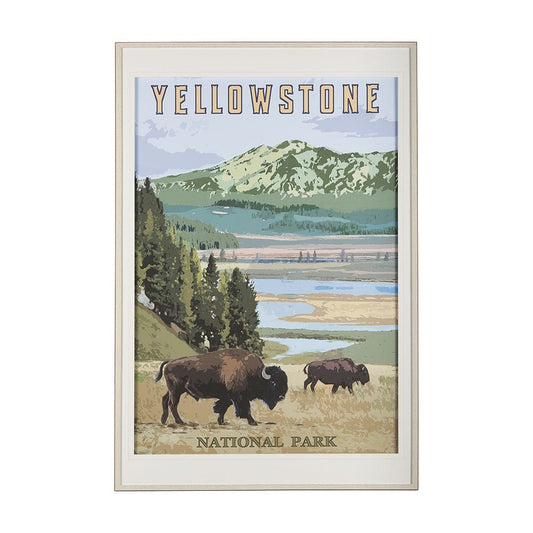 Mercana - National Park - Yellowstone by Mercana Studio a Framed Art Print Matted under Glass - 14646 view 1