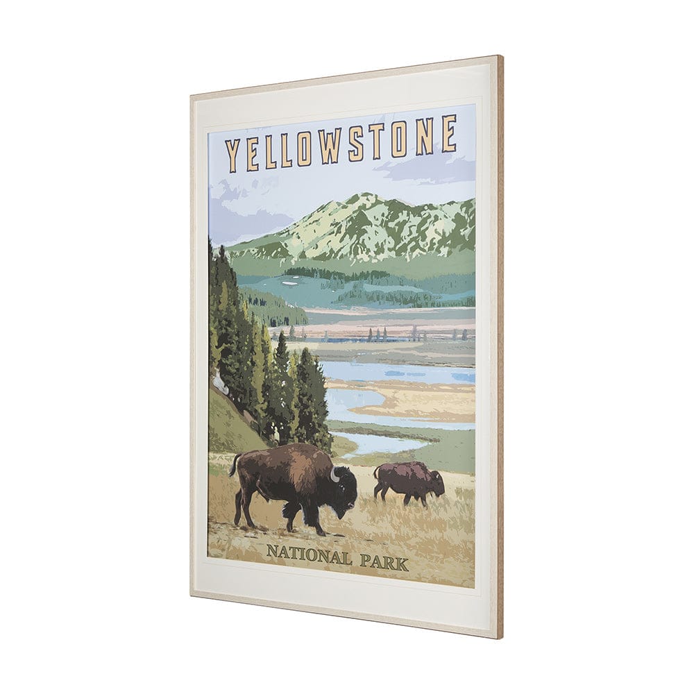 Mercana - National Park - Yellowstone by Mercana Studio a Framed Art Print Matted under Glass - 14646 view 2