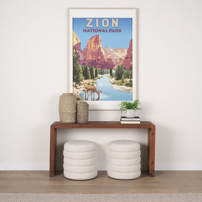 Mercana - National Park - Zion by Mark Chandon a Framed Art Print Matted under Glass - 15277 view 8