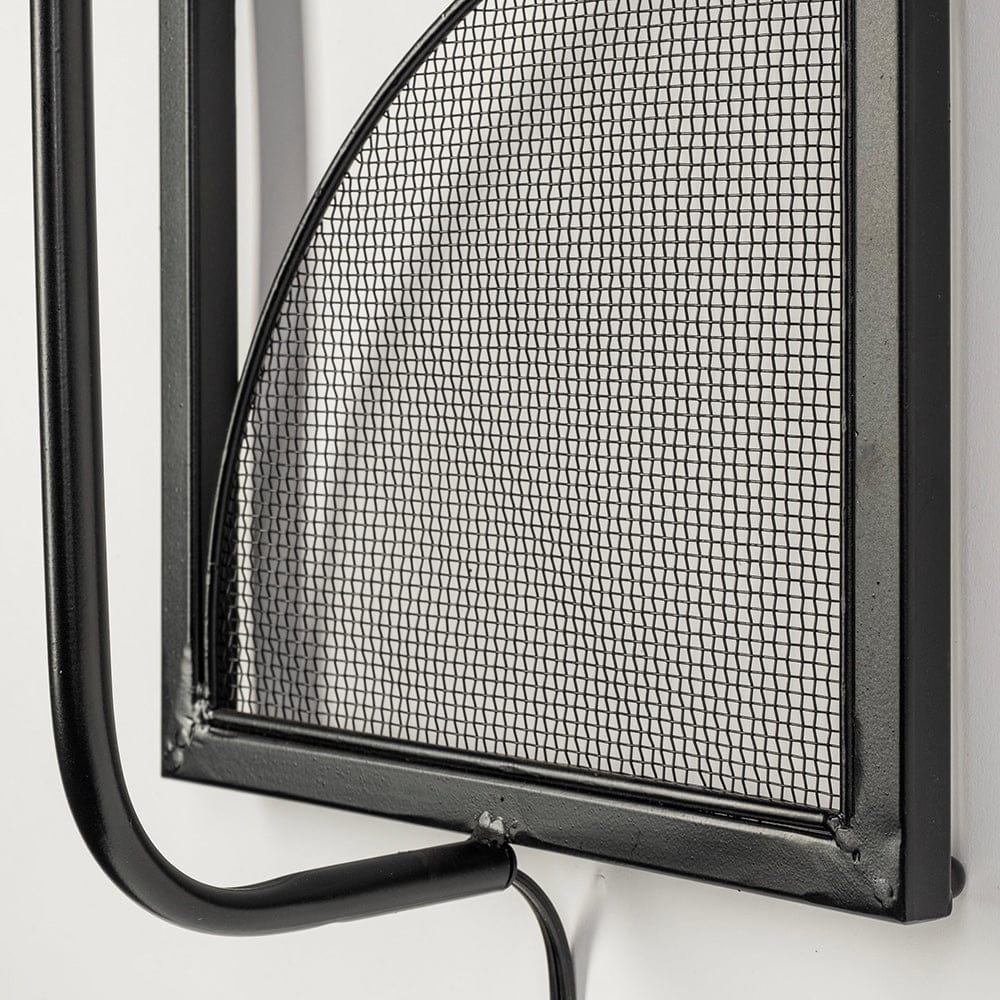 Mercana - Navin 10x46.5 Black Metal Body White Fabric Shade Rectangular Wall Sconce - 68985-AB view 8