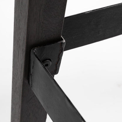 Mercana - Nell 30" Seat Height Black Metal Seat & Foot Rest With Black Wood Legs Stool - 69007 view 10