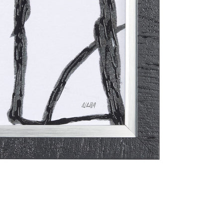 Mercana - Neutral Shapes I by Mercana Studio a Hand Embellished Textured Framed Art Print Matted under Glass - 14412 view 7