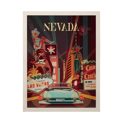 Mercana - Nevada Go USA L by Mercana Studio a Hand Embelished Decograph Framed Art Print - 13663 view 1