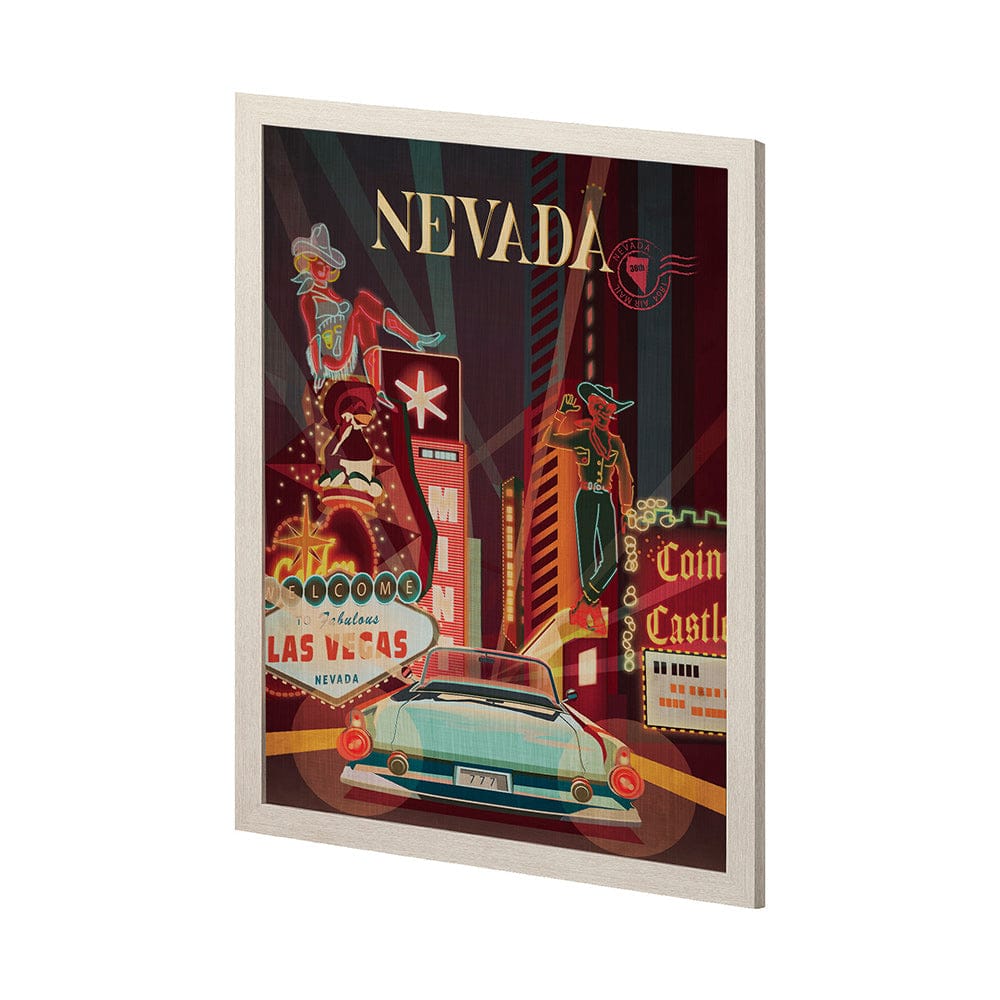 Mercana - Nevada Go USA L by Mercana Studio a Hand Embelished Decograph Framed Art Print - 13663 view 2