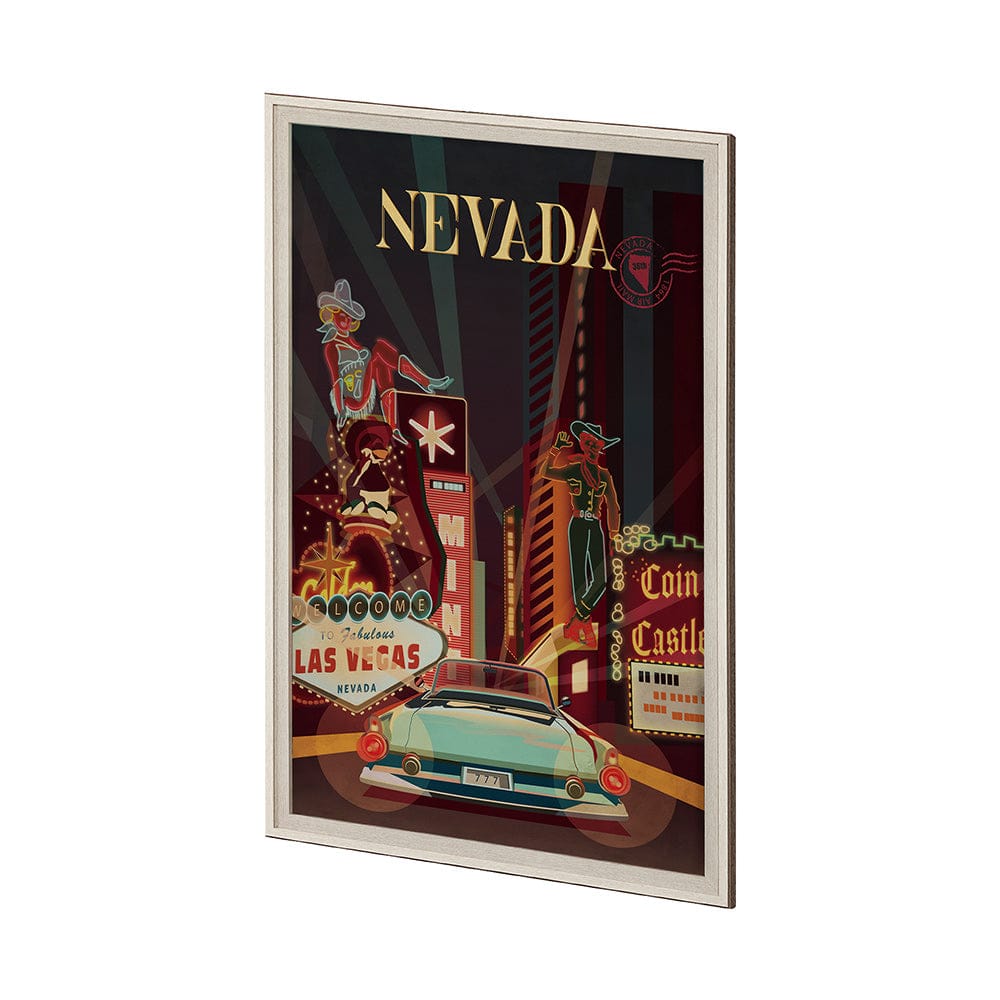 Mercana - Nevada Go USA XL by Mercana Studio a Hand Embelished Decograph Framed Art Print under Glass - 13709 view 2