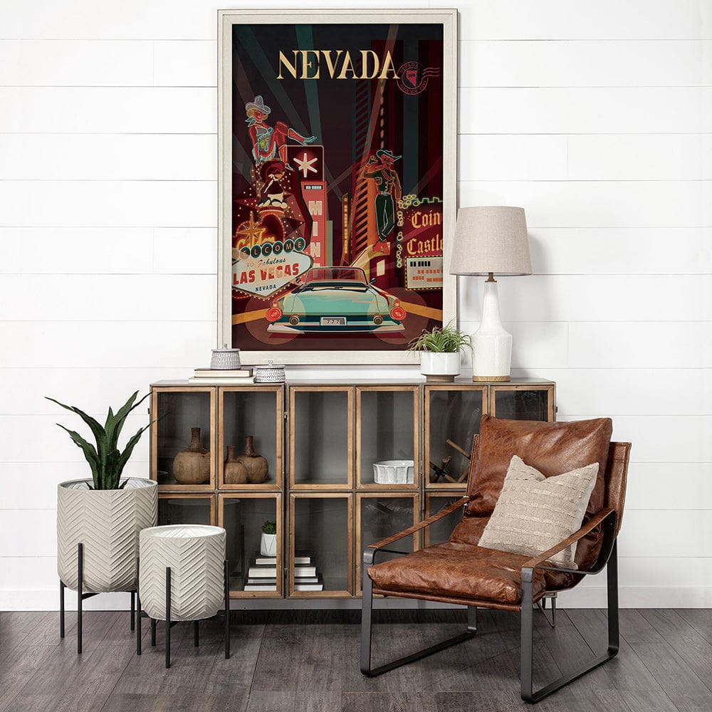 Mercana - Nevada Go USA XL by Mercana Studio a Hand Embelished Decograph Framed Art Print under Glass - 13709 view 9